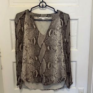 Diane Von Furstenberg Silk Snake Skin Blouse